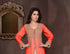 Red embroidered georgette islamic kaftans with hijab