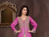 Wine embroidered georgette Islamic kaftans with hijab