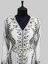 Off White color luxurious Full Sleeves Handmade Moroccan Kaftan.