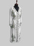 Off White color luxurious Full Sleeves Handmade Moroccan Kaftan.