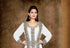 Off-White color luxurious Full Sleeves Handmade Moroccan Kaftan with hijab