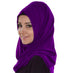 Purple embroidered georgette islamic kaftans With Sun-proof hijab.