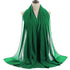 Green embroidered georgette islamic kaftans With Sun-proof hijab.