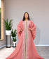Sale!! Royal Pink Abaya Evening Moroccan Dubai Unique Kaftan Long Gown