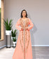 Sale!! Royal Evening Moroccan Dubai Crystal Glass Stones Unique Kaftan African Gold Work Dress