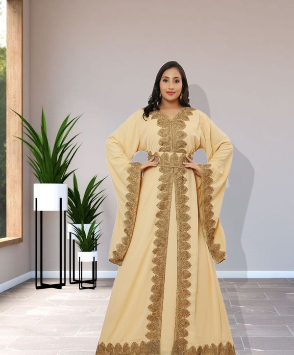 SALE New Georgette Fabric Kaftan Abaya Moroccan Caftan Wedding Dress
