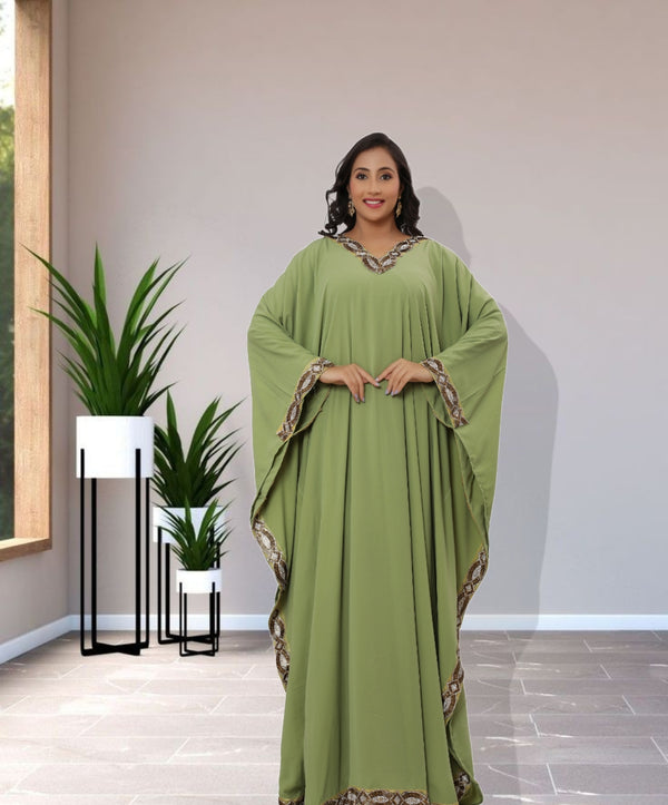 Sale Royal Abaya Fashion Sequin's Work Traditional Wedding Dubai Kaftan Dress