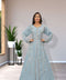 Sky Blue Georgette Aari Work Islamic Kaftan