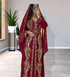 Luxurious Maroon Kaftan Gown with Gold Zari Work | Wedding & Formal Event Wear