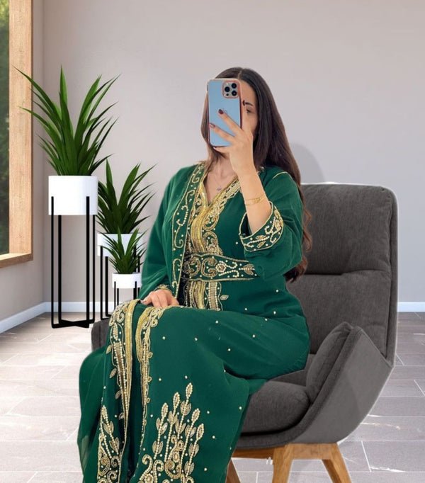 Sale Dress Moroccan Dubai Kaftan Wedding Bridesmaid African Abaya Gown Women Dress 086