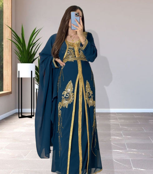 Sale Dress Moroccan Dubai Kaftan Wedding Bridesmaid African Abaya Gown Women Dress 104