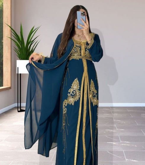 Sale Dress Moroccan Dubai Kaftan Wedding Bridesmaid African Abaya Gown Women Dress 104