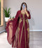 Purple Georgette Zari Work Kaftan