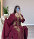 Purple Georgette Zari Work Kaftan