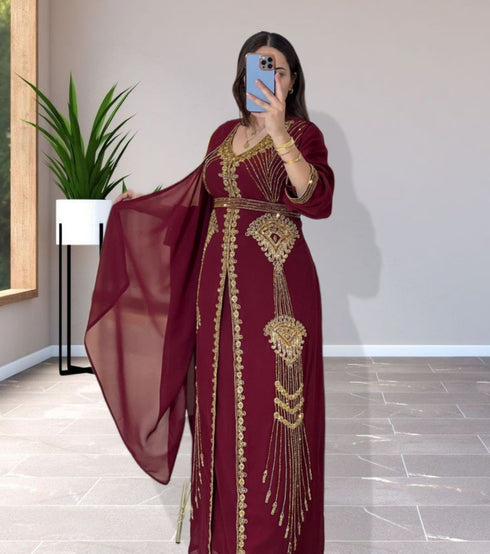 Sale Dress Moroccan Dubai Kaftan Wedding Bridesmaid African Abaya Gown Women Dress 105