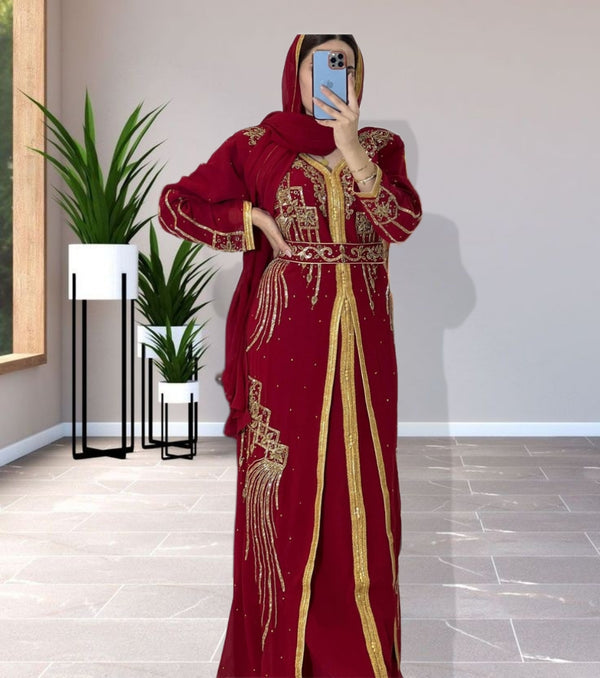Sale Dress Moroccan Dubai Kaftan Wedding Bridesmaid African Abaya Gown Women Dress 107