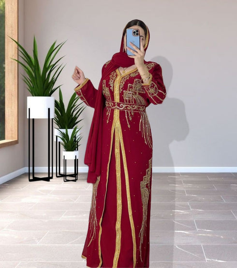 Sale Dress Moroccan Dubai Kaftan Wedding Bridesmaid African Abaya Gown Women Dress 107
