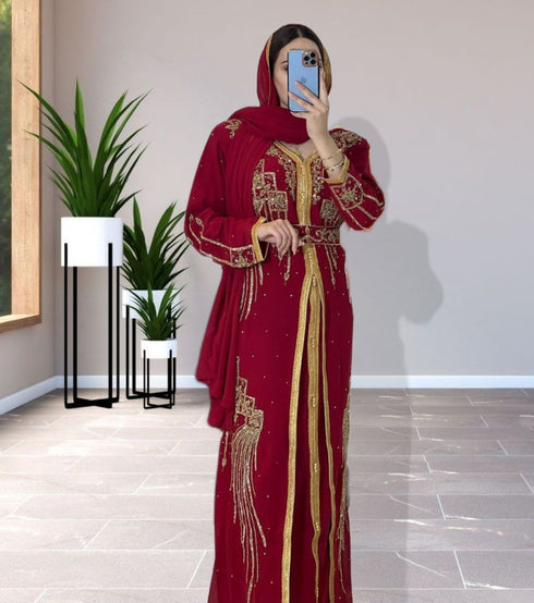 Sale Dress Moroccan Dubai Kaftan Wedding Bridesmaid African Abaya Gown Women Dress 107