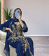 Navy Blue Georgette Zari Work Kaftan For Women
