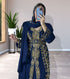 Navy Blue Georgette Zari Work Kaftan For Women