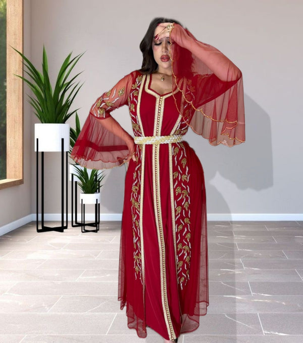 Sale Dress Moroccan Dubai Kaftan Wedding Bridesmaid African Abaya Gown Women Dress 102