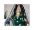 Dark Green Georgette Zari Work Kaftan