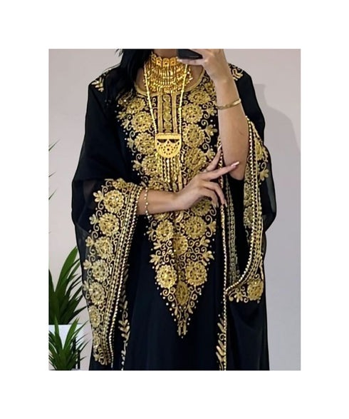 Black Reception Kaftan for Women