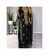 Grand Black Kaftan Gown with Handcrafted Gold Aari Work | Party Wear Dress