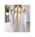 White Kaftan Handcrafted Georgette Aari Work Party Wear Fully Stitched Dresses 0213