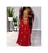 Grand Red & White Moroccan Bridal Kaftan with Silver Zari Work | Wedding Dress
