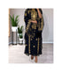 Black Kaftan Handcrafted Georgette Embroidered Work Party Wear Fully Stitched Dresses 0215