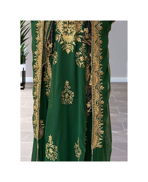 Forest Green Traditional Kaftan for Women