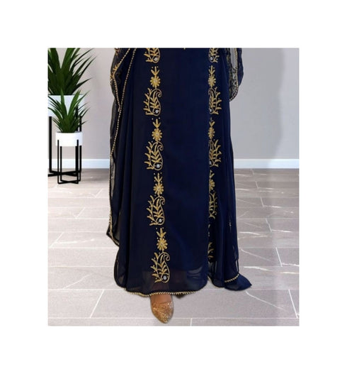 Navy Blue Ethnic Kaftan for Women