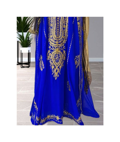 Ink Blue Handcrafted Kaftan for Women