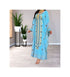 Sky-Blue Kaftan Handcrafted Georgette Embroidered Work Party Wear Fully Stitched Dresses 0226
