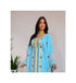Sky-Blue Kaftan Handcrafted Georgette Embroidered Work Party Wear Fully Stitched Dresses 0226