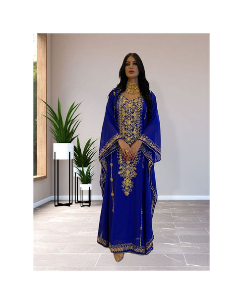 Ink Blue Reception Kaftan for Women