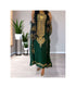 Green Kaftan Handcrafted Georgette Embroidered Work Party Wear Fully Stitched Dresses 0232