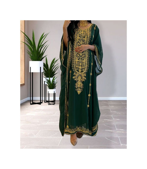 Green Party Wear Kaftan for Women