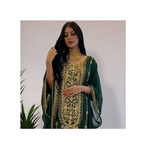 Green Party Wear Kaftan for Women