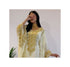 White Georgette Kaftan With Gold Embroidery