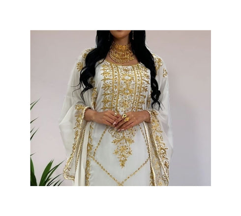 White Wedding Kaftan for Woemn
