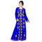 Royal -Blue color luxurious Full Sleeves Handmade Moroccan Kaftan With Sun-proof hijab.