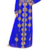 Royal -Blue color luxurious Full Sleeves Handmade Moroccan Kaftan With Sun-proof hijab.