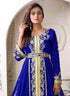 Arabic blue wedding designer moroccan kaftan