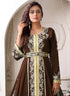 Brown Georgette Stone Work Kaftan for Women
