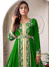 Arabic parrot green wedding designer moroccan kaftan