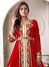 Arabic red wedding designer moroccan kaftan