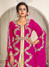 Pink designer hand beaded moroccan party wedding kaftan