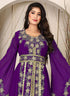 Purple islamic wedding designer arabic maxi hand beaded dubai ladies long sleeve moroccan arabic party wear kaftan